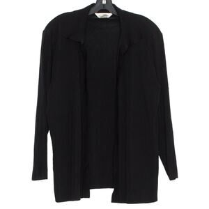 Exclusively Misook Jacket Minimalist Classic Preppy Capsule Open Black Medium
